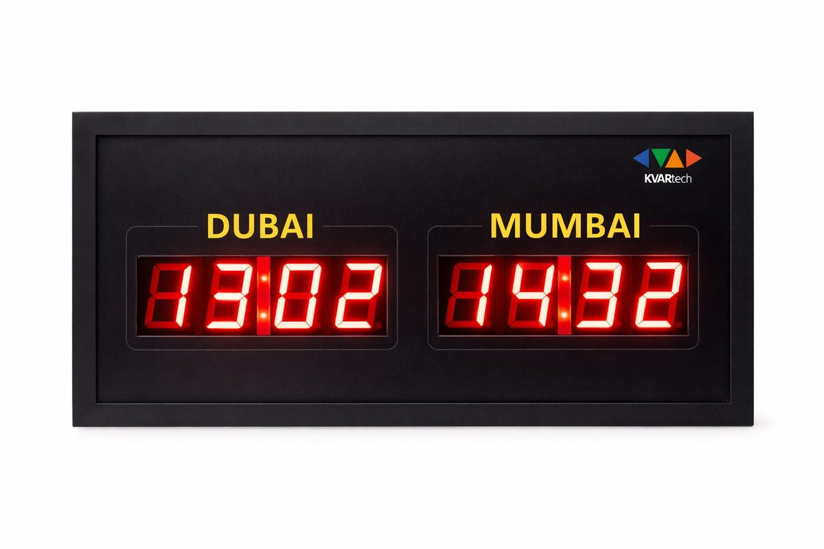 Two-city world clock — KVAR