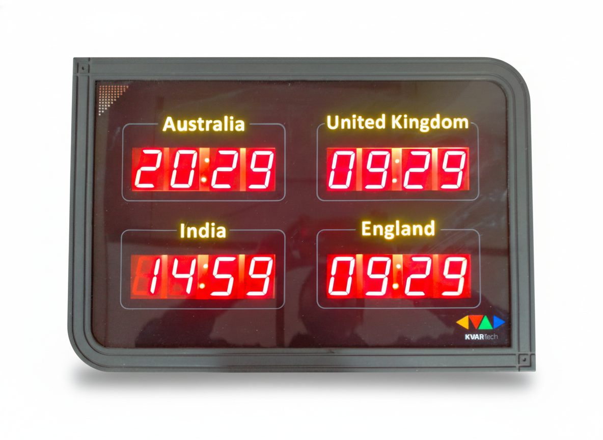 Four-zone world clock — KVAR